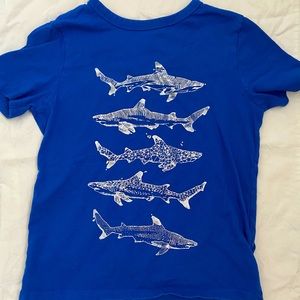 GAP kid’s short sleeve shark tee. Size small.